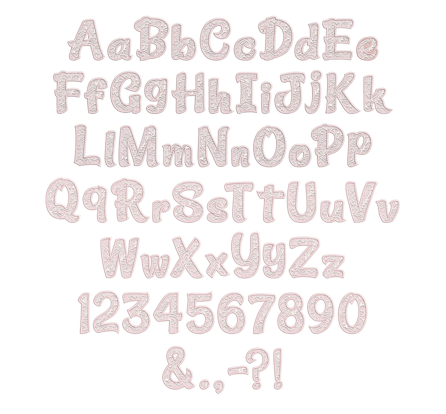 Lace Font FSL free standing lace monogram initial Font machine embroidery designs, frozen lacy alphabet letters assorted sizes, BX included!