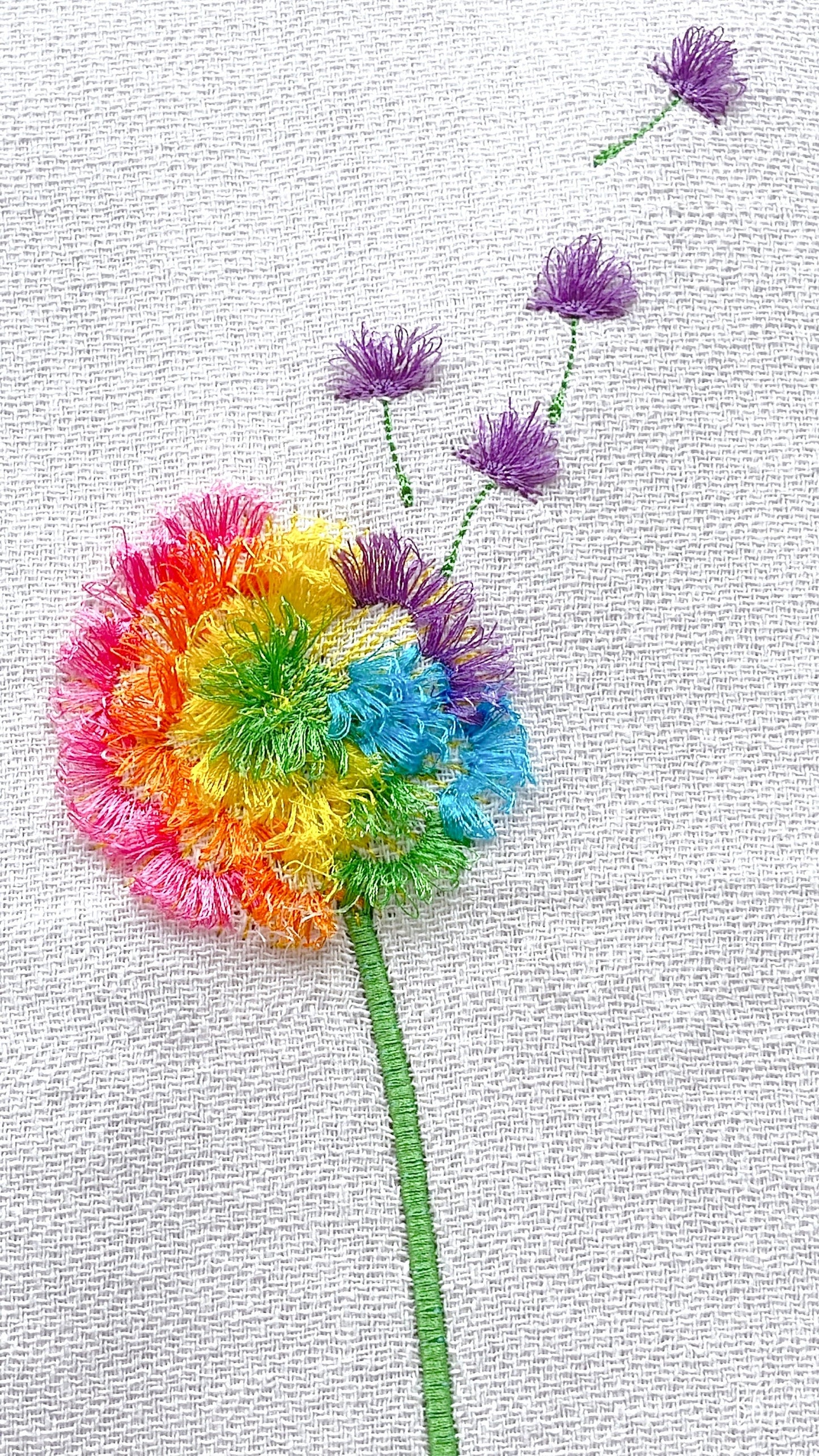 Fringed Dandelion Flower – Flower embroidery pattern by Artapli