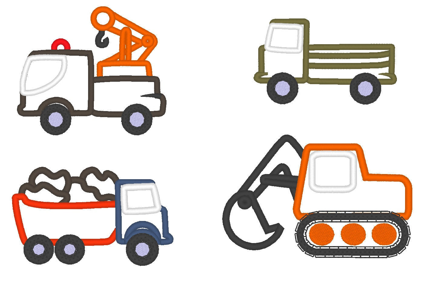 Construction Equipment Set of 4
