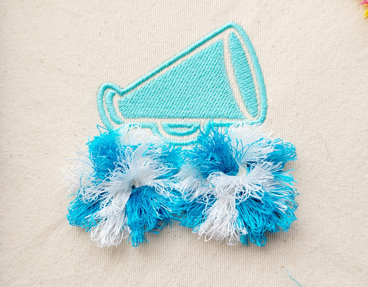 Megaphone with Fringed Pom Poms - image 1