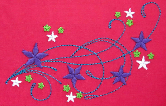 Fairy wand and Fairy wand tail machine embroidery designs