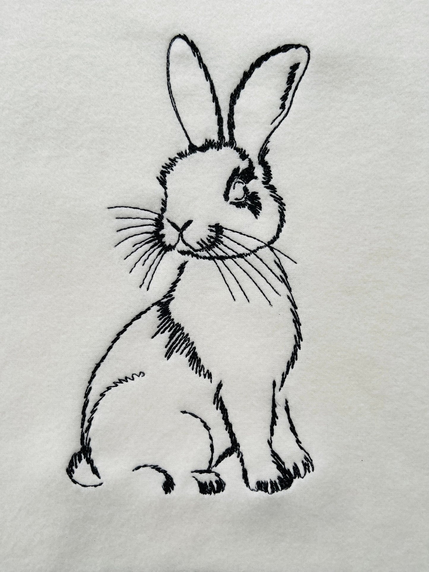 Magic bunny silhouette glow in the dark machine embroidery designs glowing bunny Easter Bunny outline