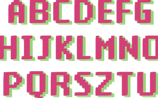 Miner Bricks pixel Shadow Font