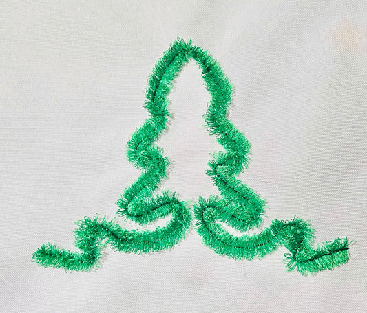 Simple Fringed Christmas Tree Machine Embroidery Design Fluffy Fur Christmas Tree Outline Fringe Simply in the Hoop Chenille Fluffy Line - Etsy