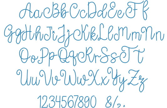 Bold Chain stitch FONT Dense chain machine embroidery designs in alphabet