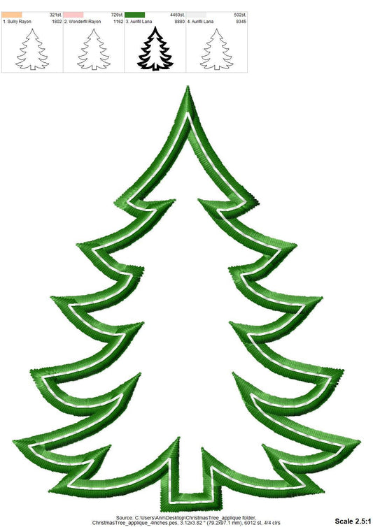 Classic Simply Christmas tree Woodlands Tree Applique Triple Applique design Christmas tree embroidery designs 4x4 5x7 6x10 Sweatshirt