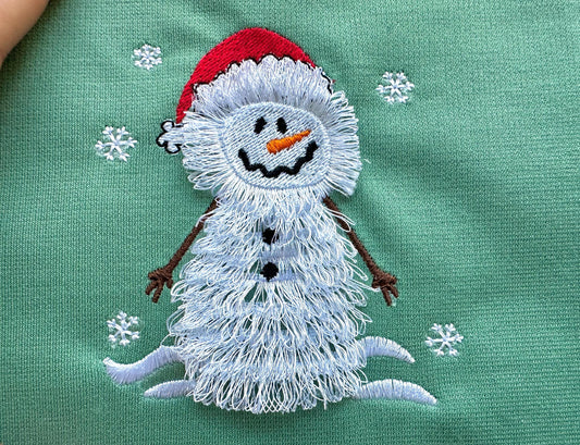 Little Cute Fringed Fluffy Snowman Santa Hat Fringe in the Hoop Machine Embroidery Designs Fur Chenille Christmas Santa Helper Small Sizes - Etsy