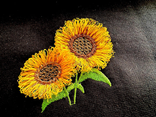 Two Fringed Sunflowers - image 2