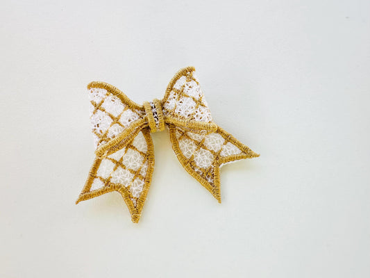 Luxe Bow small elegant Girly Bow for Hair Clip Ornament Decorative Accent FSL freestanding lace machine embroidery designs for hoop 4x4