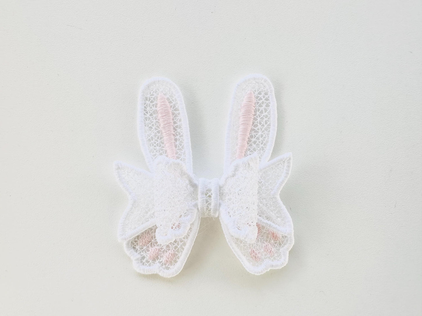 Cute Bunny Bow for little girls Hair Clip Ornament Decoration Accent FSL freestanding lace machine embroidery designs sizes for hoop 5x7