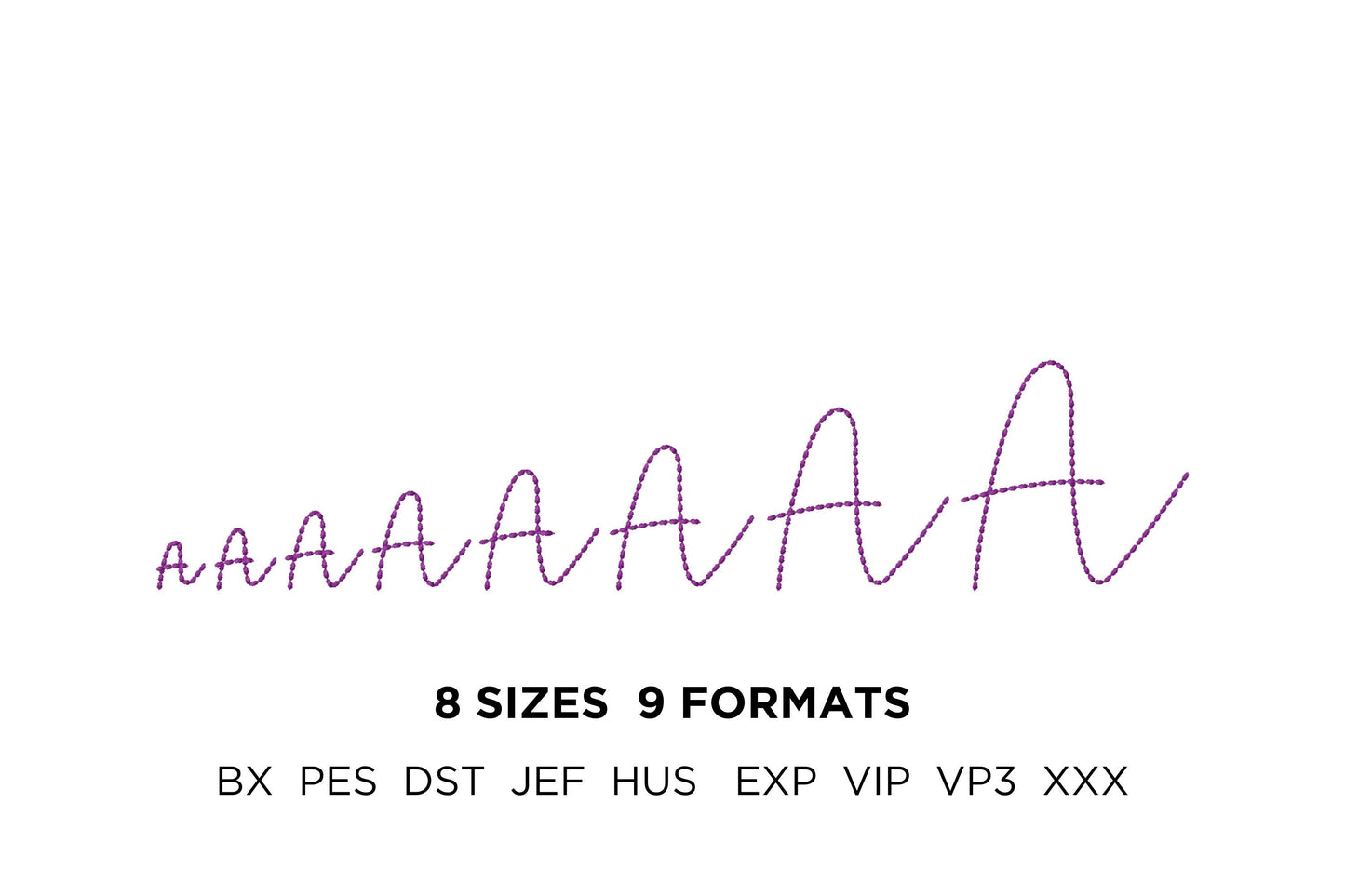 Hand stitch effect FONT Berry machine embroidery designs mini small sizes script Font Monogram alphabet letters