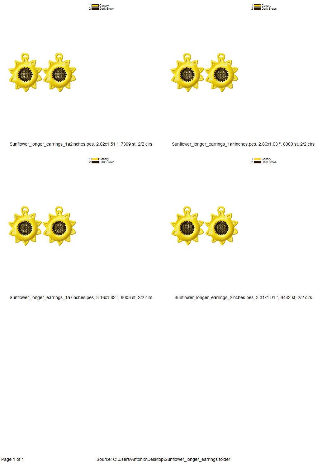 Fringed Fluffy Sunflower Earrings Charm Pendant FSL Freestanding Lace Machine Embroidery Designs Kids Girls Pretty Flower Fur Fringe Design - Etsy