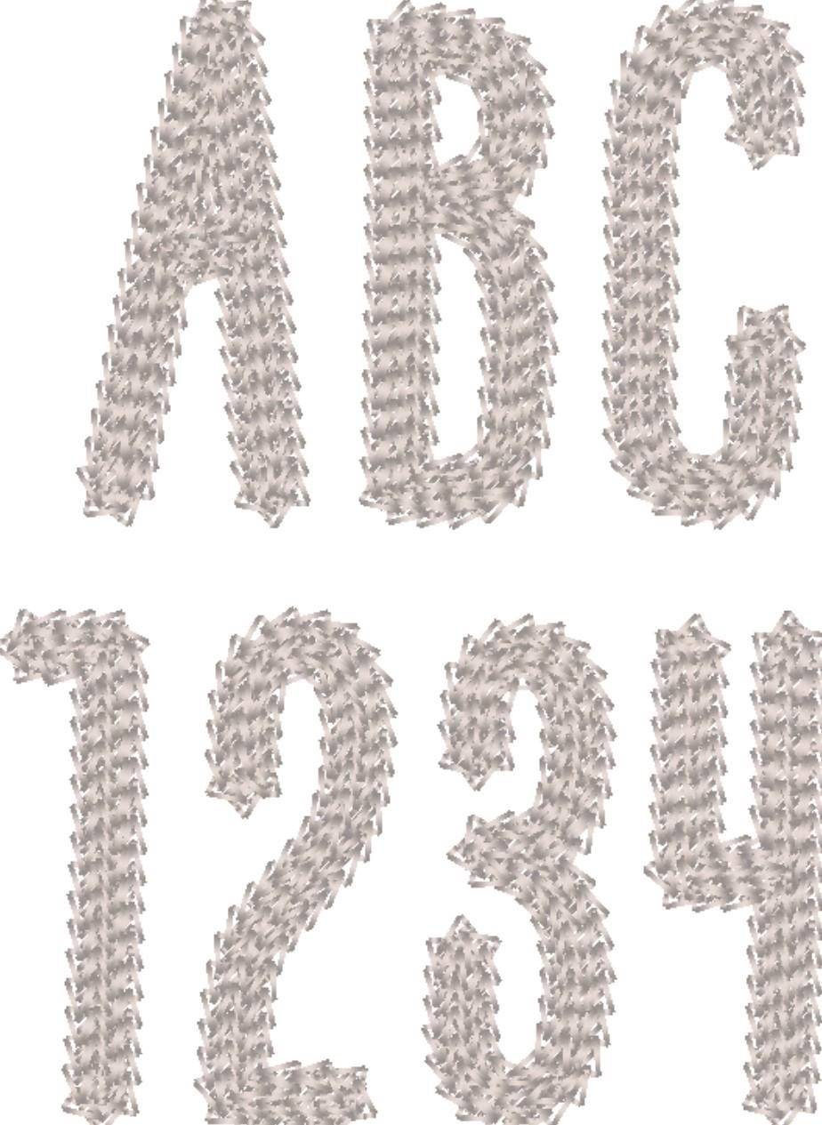 Perfect Light Fill Chain Font hand stitch effect Chain Block Font machine embroidery designs alphabet letters 1.4 up to 2.5inch, BX - image 9