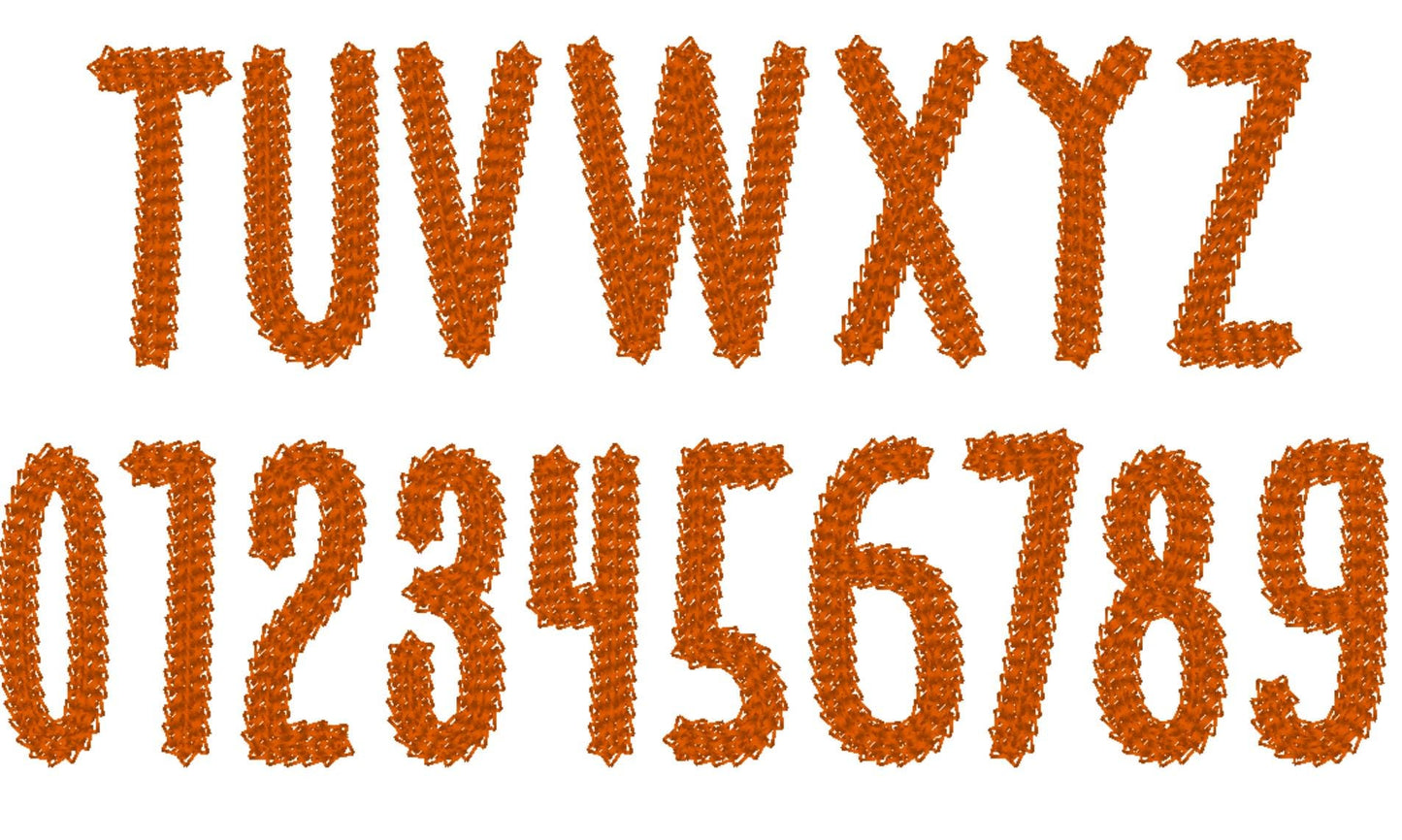 Perfect Light Fill Chain Font hand stitch effect Chain Block Font machine embroidery designs alphabet letters 1.4 up to 2.5inch, BX - image 8