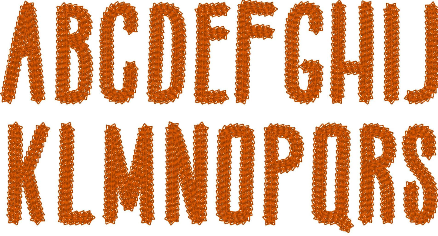 Perfect Light Fill Chain Font hand stitch effect Chain Block Font machine embroidery designs alphabet letters 1.4 up to 2.5inch, BX - image 7