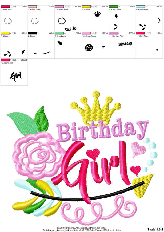 Birthday Girl Applique - image 2