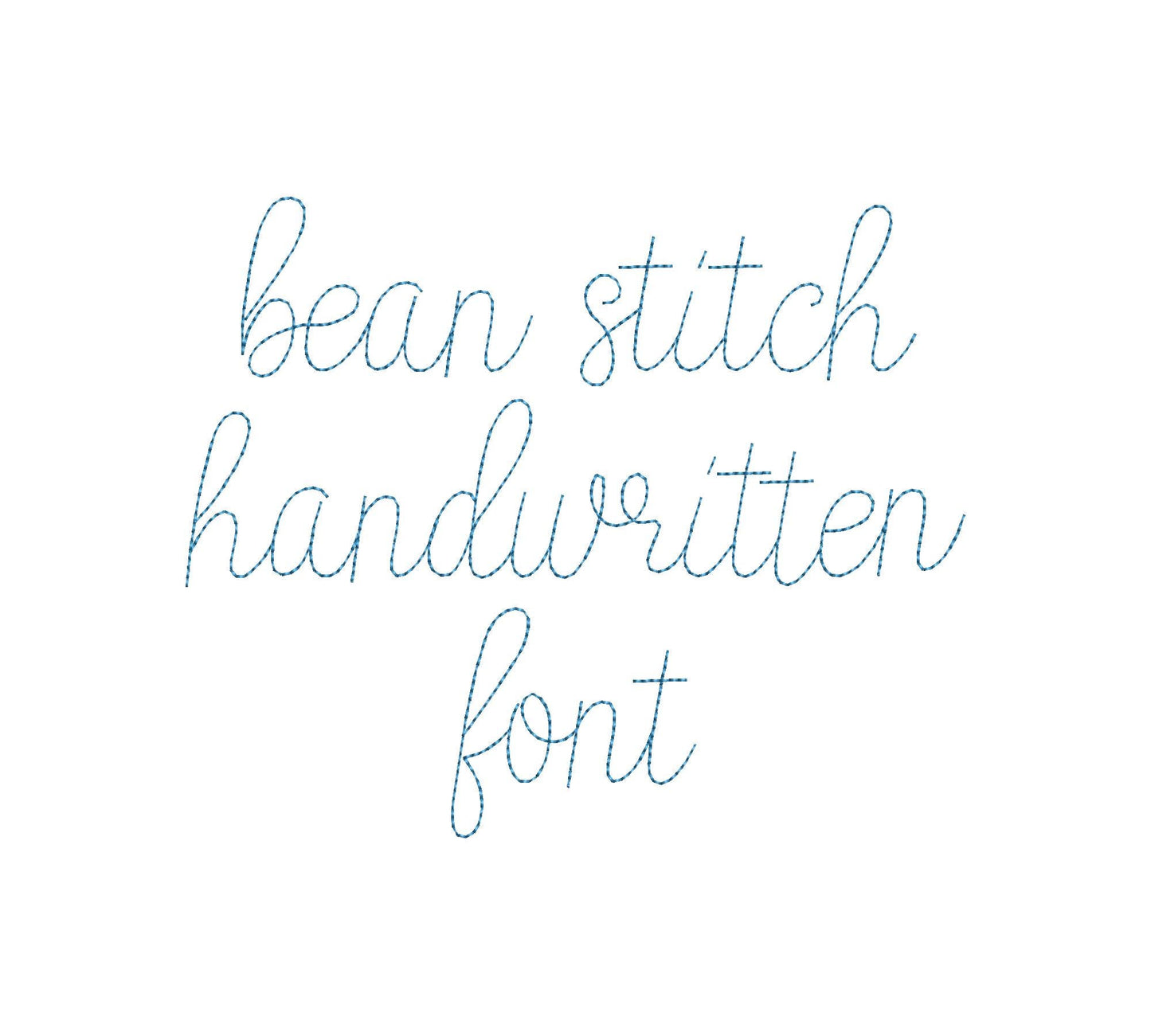 Handwritten Line FONT quick light bean stitch machine embroidery designs script alphabet Monogram letters assorted sizes 1 up to 3 inch, BX - image 3