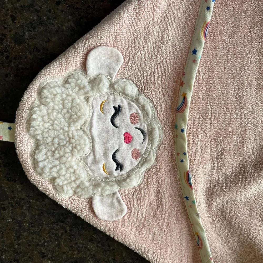 Little Sheep Lamb Hooded Towel - image 7