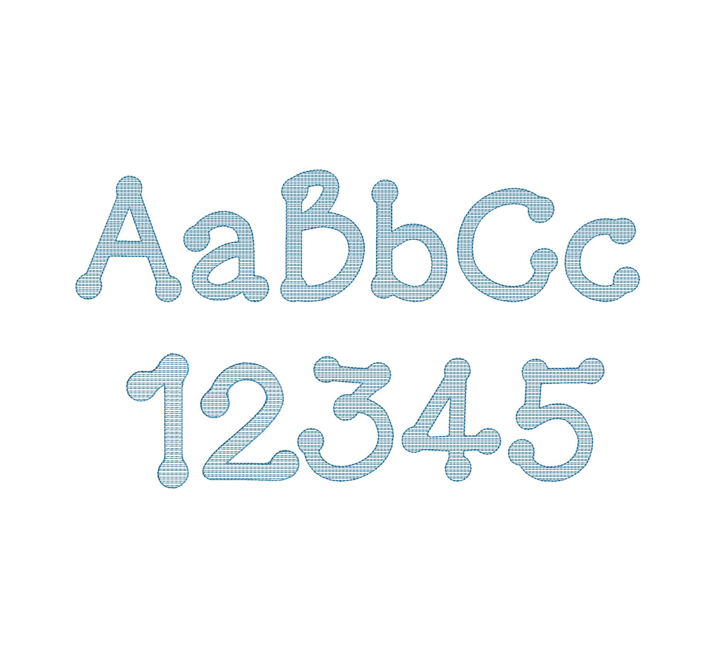 Quick light stitch fill Font Dot to Dot style kids alphabet machine embroidery designs Monogram letters many sizes 1.2 up to 4.4 inch, BX - image 9