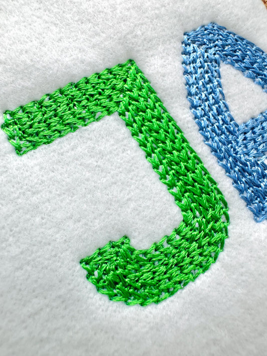 Light Fill Chain Block Font hand stitch effect machine embroidery designs alphabet letters numbers monogram mini sizes 1.2 up to 2.3 inch BX - image 2