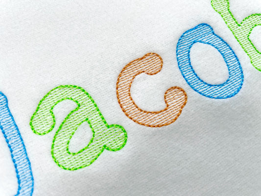 Quick light stitch fill Font Dot to Dot style kids alphabet machine embroidery designs Monogram letters many sizes 1.2 up to 4.4 inch, BX - image 2