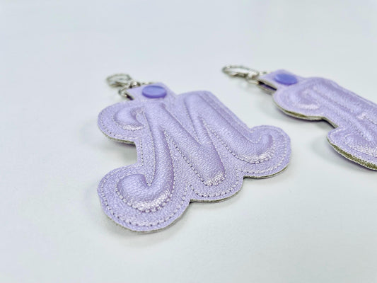 Puffy foam Key Fob snap tab and Eyelet Puff Monogram alphabet A-Z keychain simply in the hoop ITH gift idea machine embroidery designs - image 2