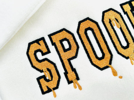 Halloween Spooky Melted FONT 2 styles Varsity Collegiate type kids best alphabet monogram machine embroidery designs fill stitch and outline - image 2