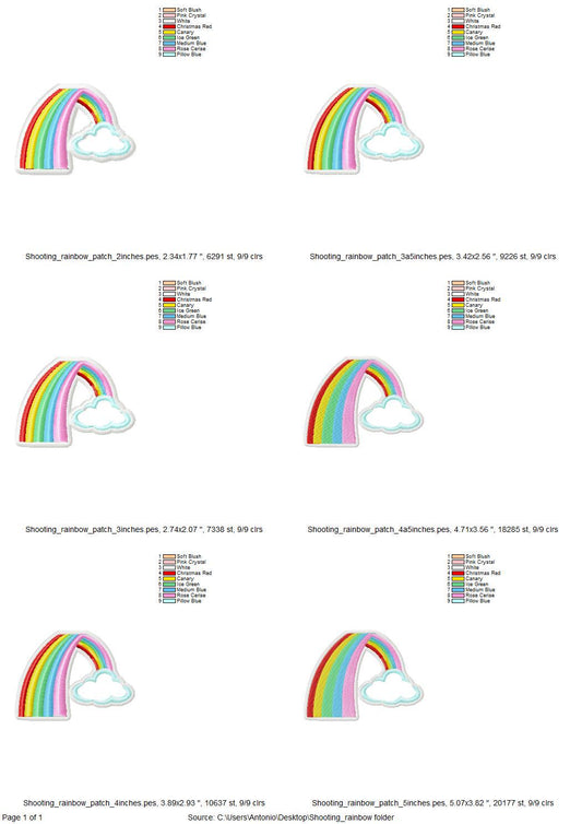 Rainbow and Cloud Applique Patch - image 2