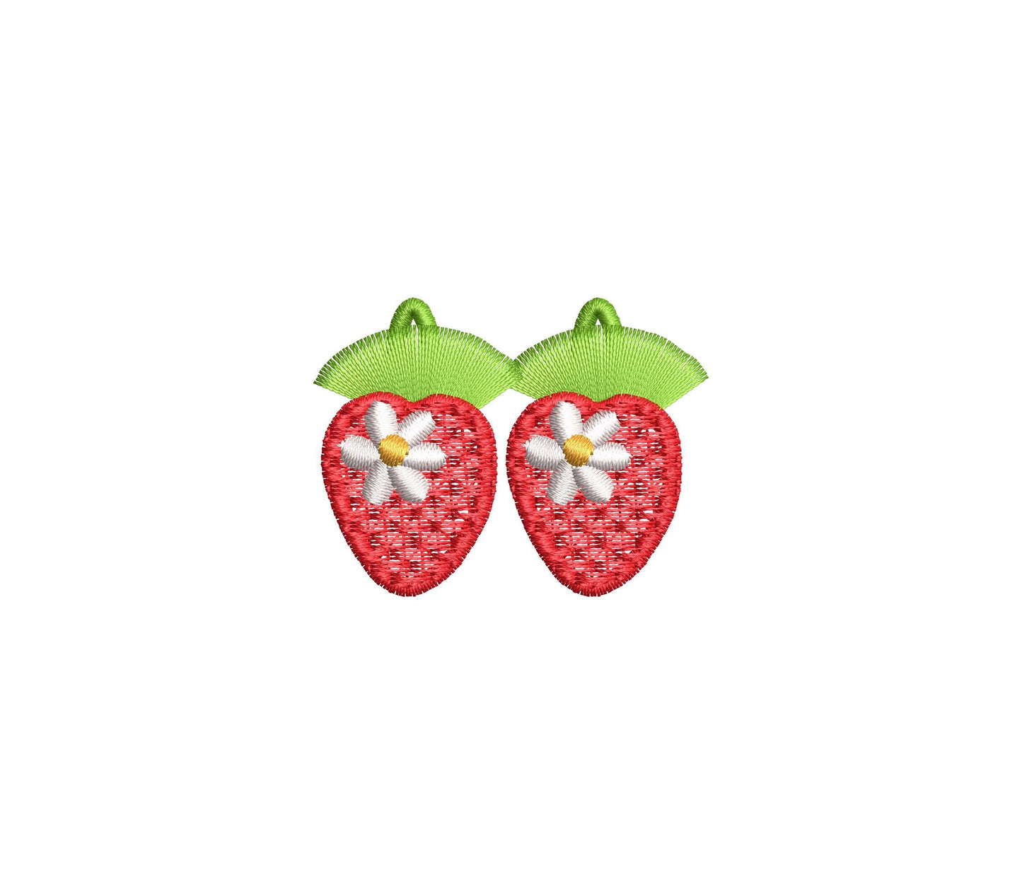 Summer Strawberry berries girls kids fringed pretty earrings charm FSL freestanding lace machine embroidery designs simply in the hoop ITH - image 10
