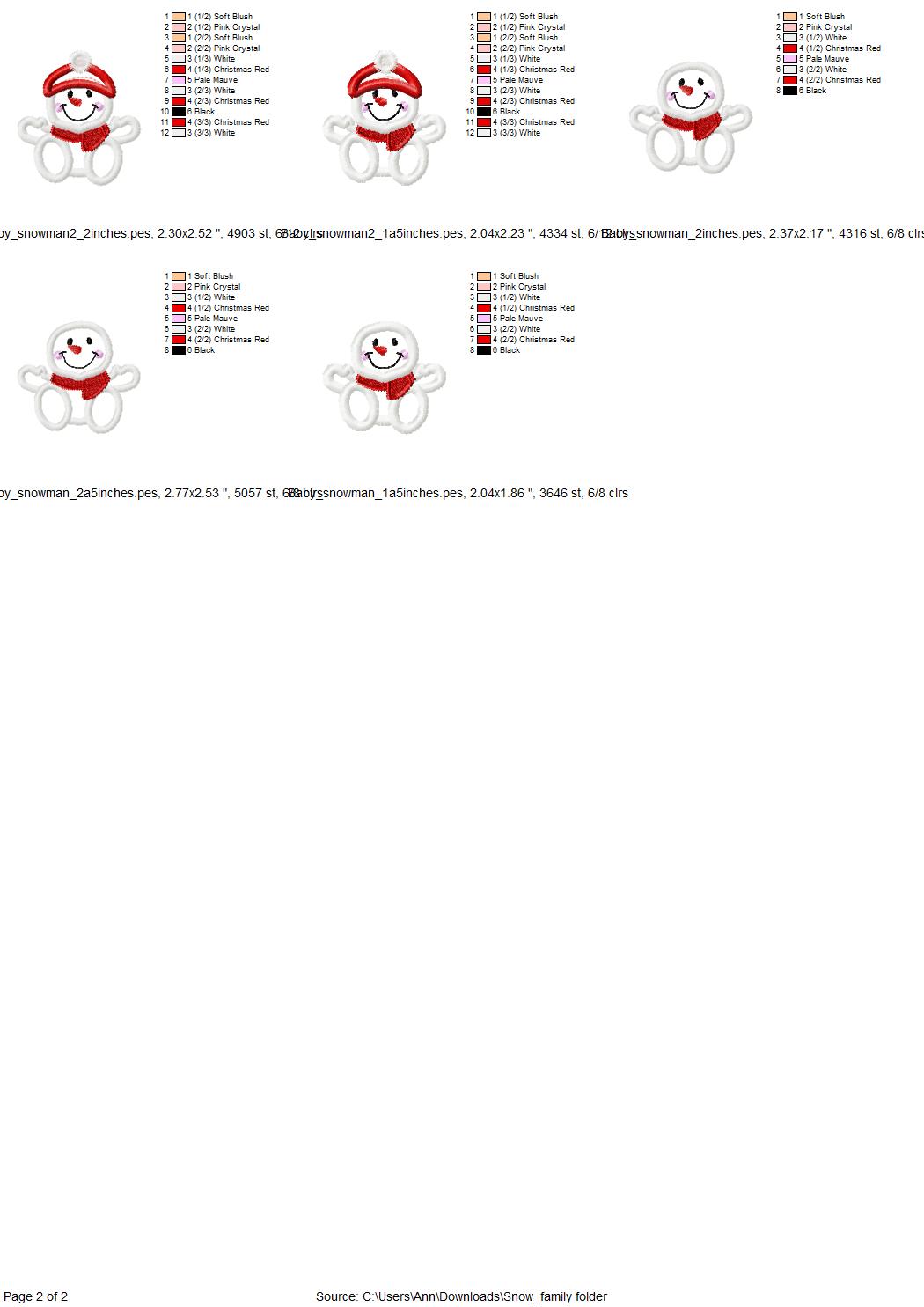 Christmas Snowman Family and Mini Font - image 7