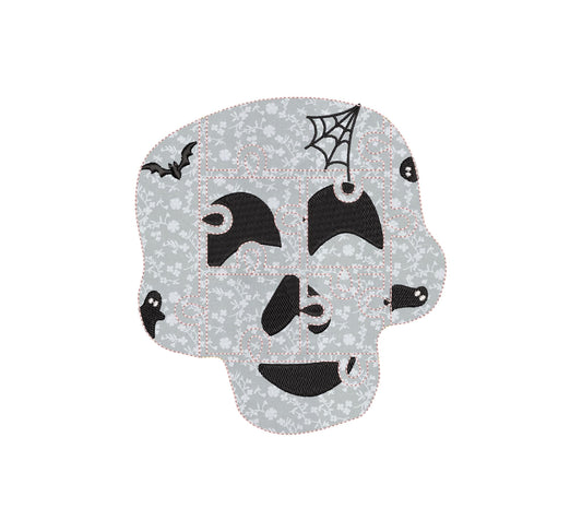 Halloween Skull Puzzle ITH in the hoop kids game gift idea Applique machine embroidery designs sizes for hoop 5x7 6x10 8x8 felt feltie