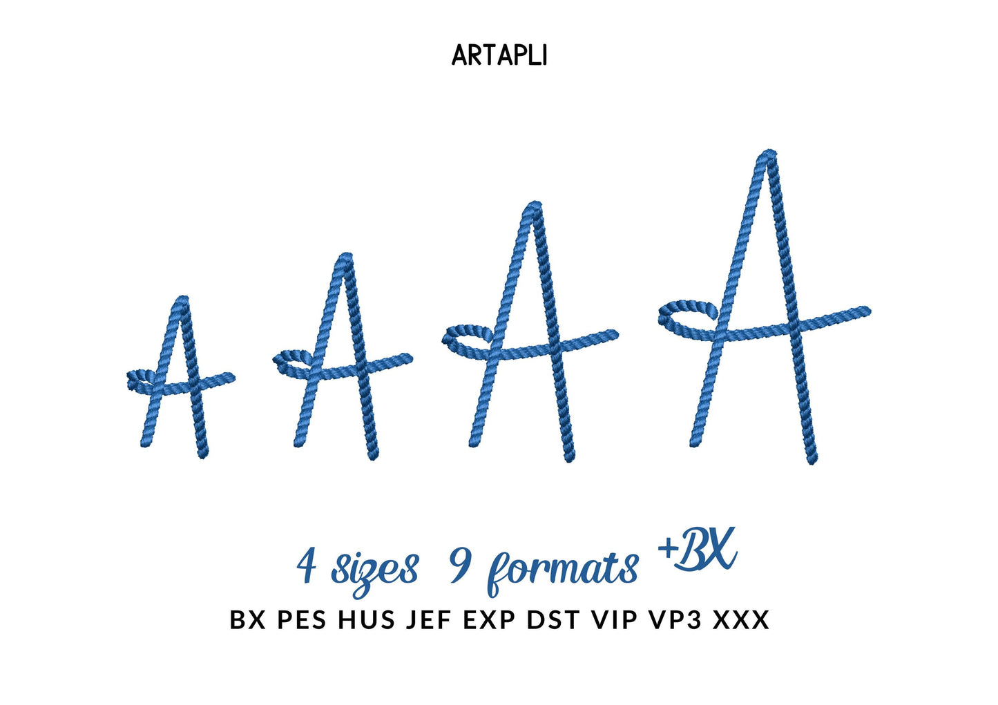 Mini Rope Stitch Font
