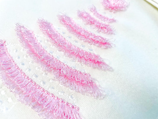 Fringed Fluffy Christmas Tree With Pompom Machine Embroidery Designs Baby Pink Spruce Kids Fringe Fur Chenille Design Sizes 5 up to 7 Inch - Etsy