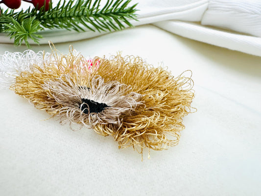 Mini Bear Dan With Santa Hat Fringed Fluffy Chenille Teddy Bear Small Sizes Machine Embroidery Designs Christmas Animal Kids Boys Design