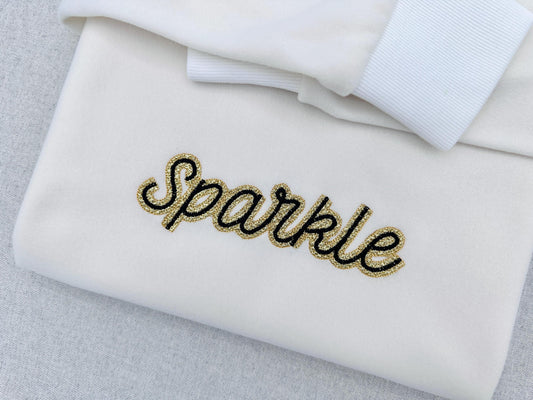 HTV vinyl satin stitch script FONT Glitter Silk glitter layer applique machine embroidery design