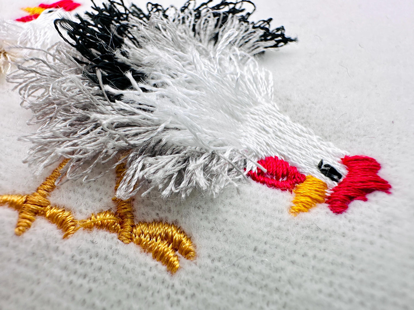 Mini Chicken Fringed Fluffy Chenille Farm Bird Machine Embroidery Designs Fringe Fur Chickens Design Mini Sizes 2 and 3 Inch Cute Add-on 1 - Etsy