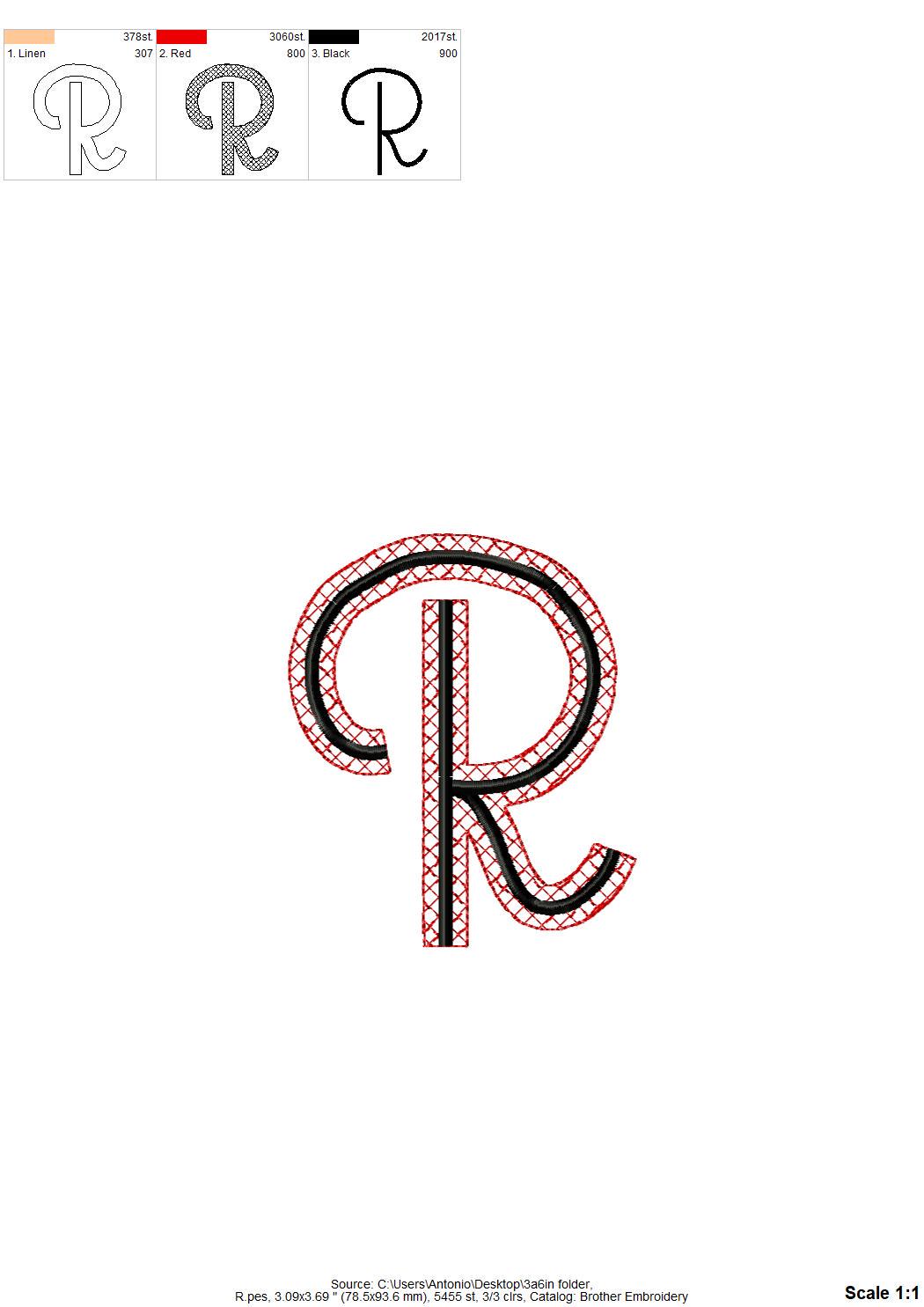 HTV vinyl satin stitch FONT glitter layer applique machine embroidery designs Alphabet Monogram awesome result