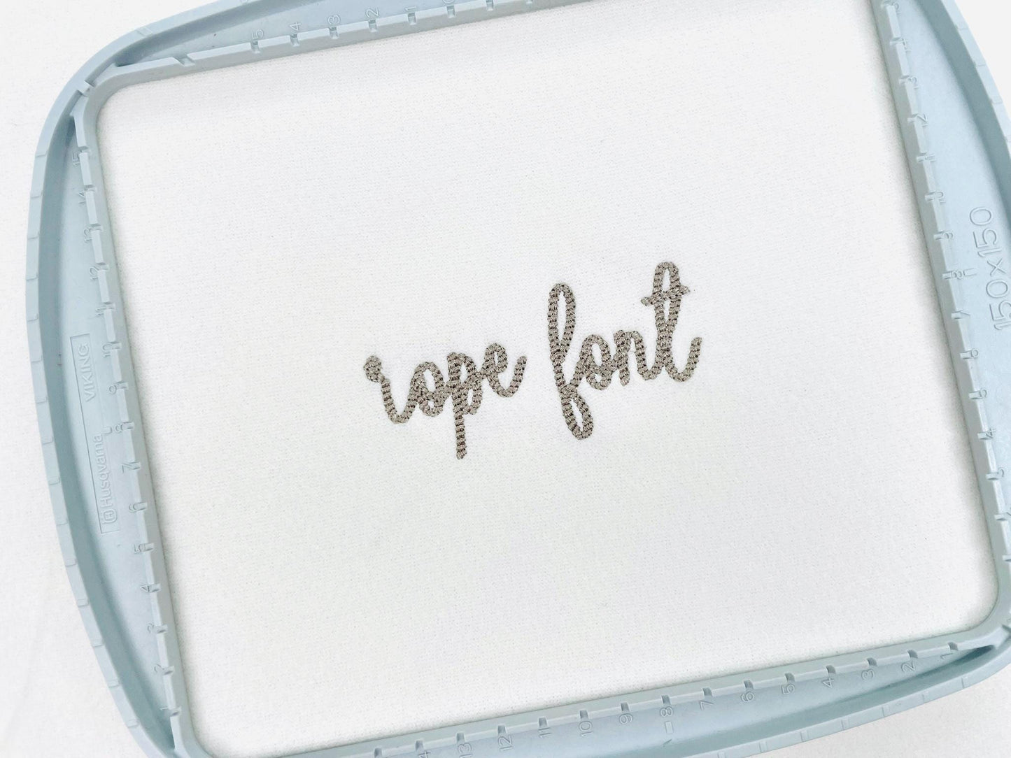 Narrow Mini Rope stitch FONT Burlap Rope textured Alphabet Monogram Machine Embroidery Designs script Cowboy Font mini sizes 1 up to 2 inch