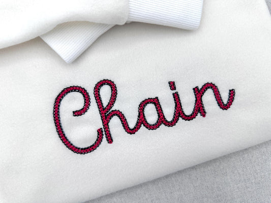 Light Stitch 2 Color Twin Chain Font – Instant Download | Artapli