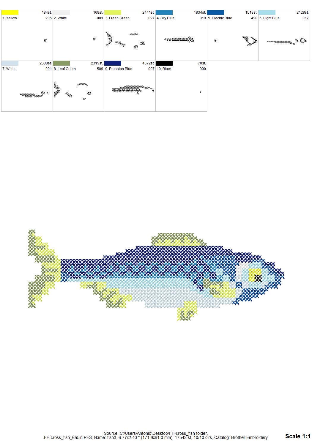 Cross Stitch Fish