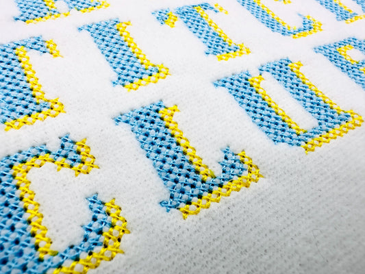 True Cross Stitch Shadow Font