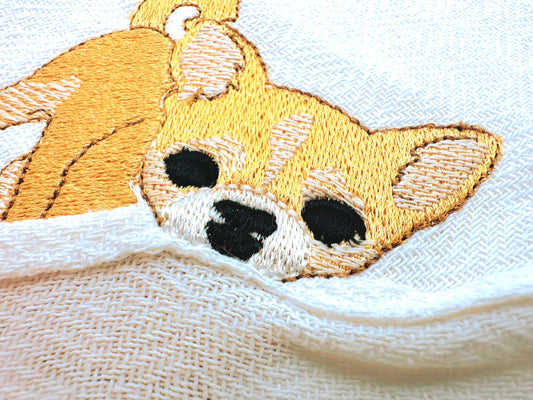 Lovely playing Chihuahua Puppy Dog Mama kitchen dish towel pet animal kids machine embroidery designs ITH