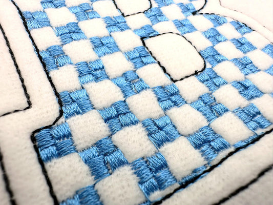 Big Outline Checkered Font