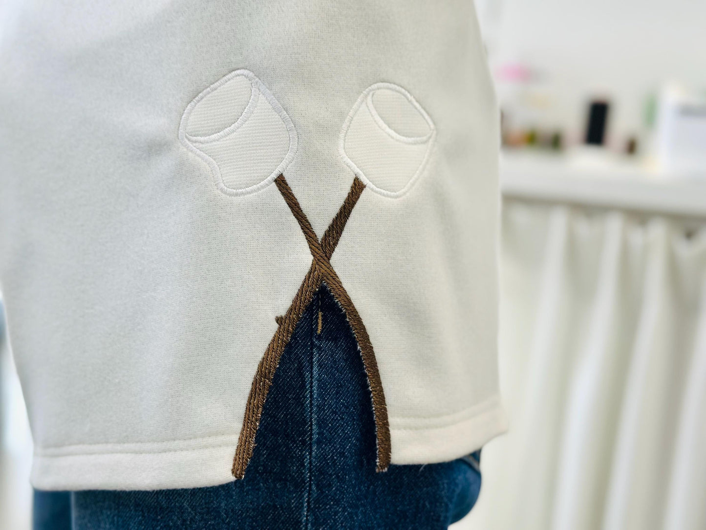 Smores Sticks crossing Marshmallow split side seam machine embroidery designs camping kids