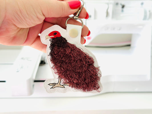 Fringed Turkey Vulture Keychain