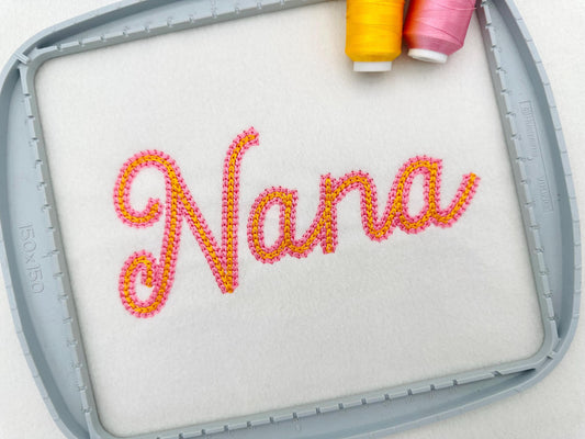 Double Chain Font Spun