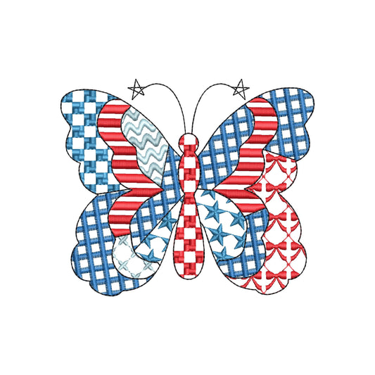 Patriotic Patchwork Butterfly