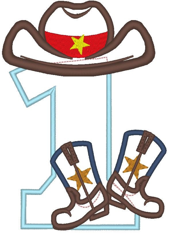 Cowboy Birthday Numbers 1 to 5