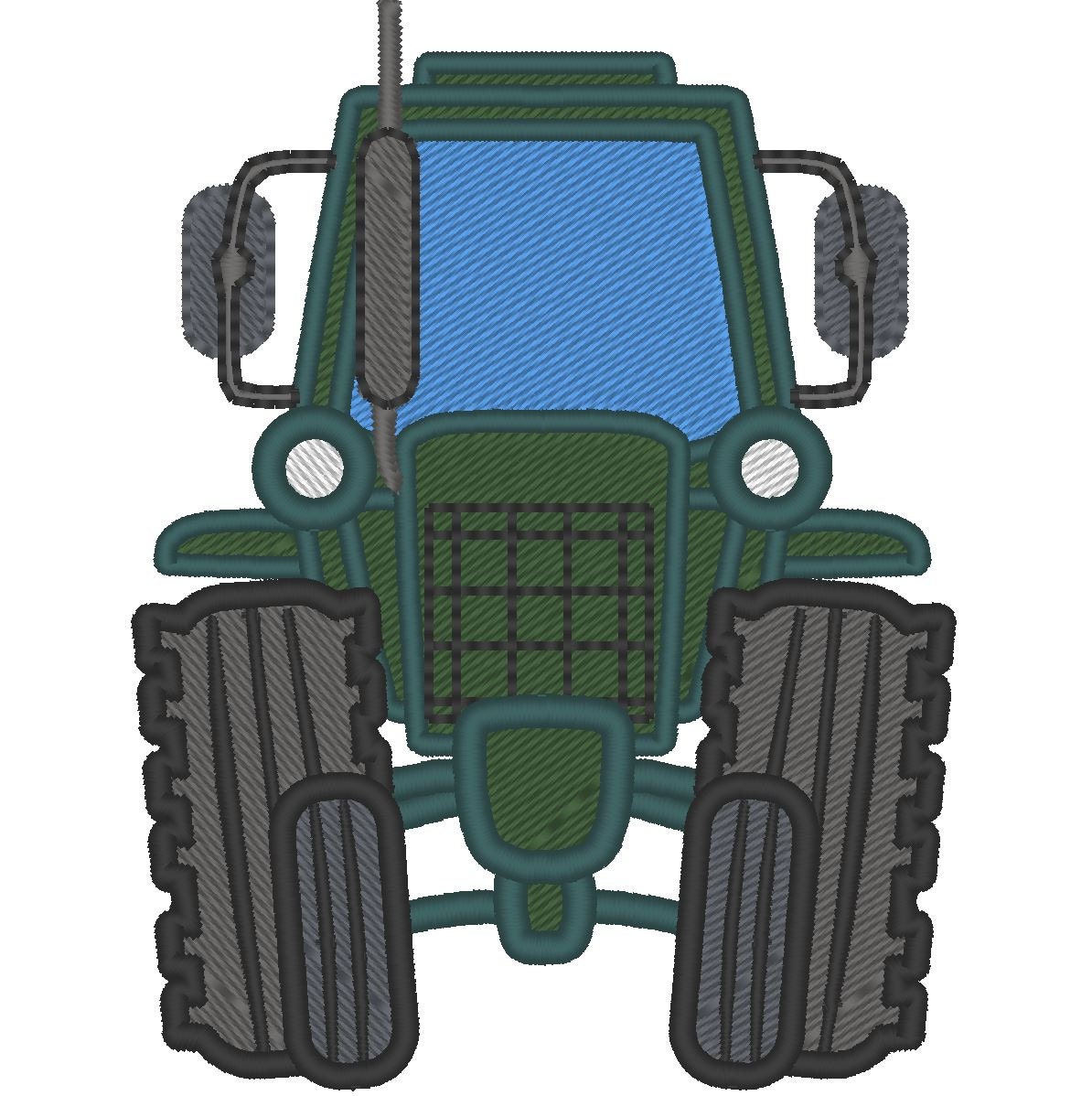 Tractor Applique Big tiers – Sizes 4" 5" 6" 7" 10" Digital Embroidery File | Artapli