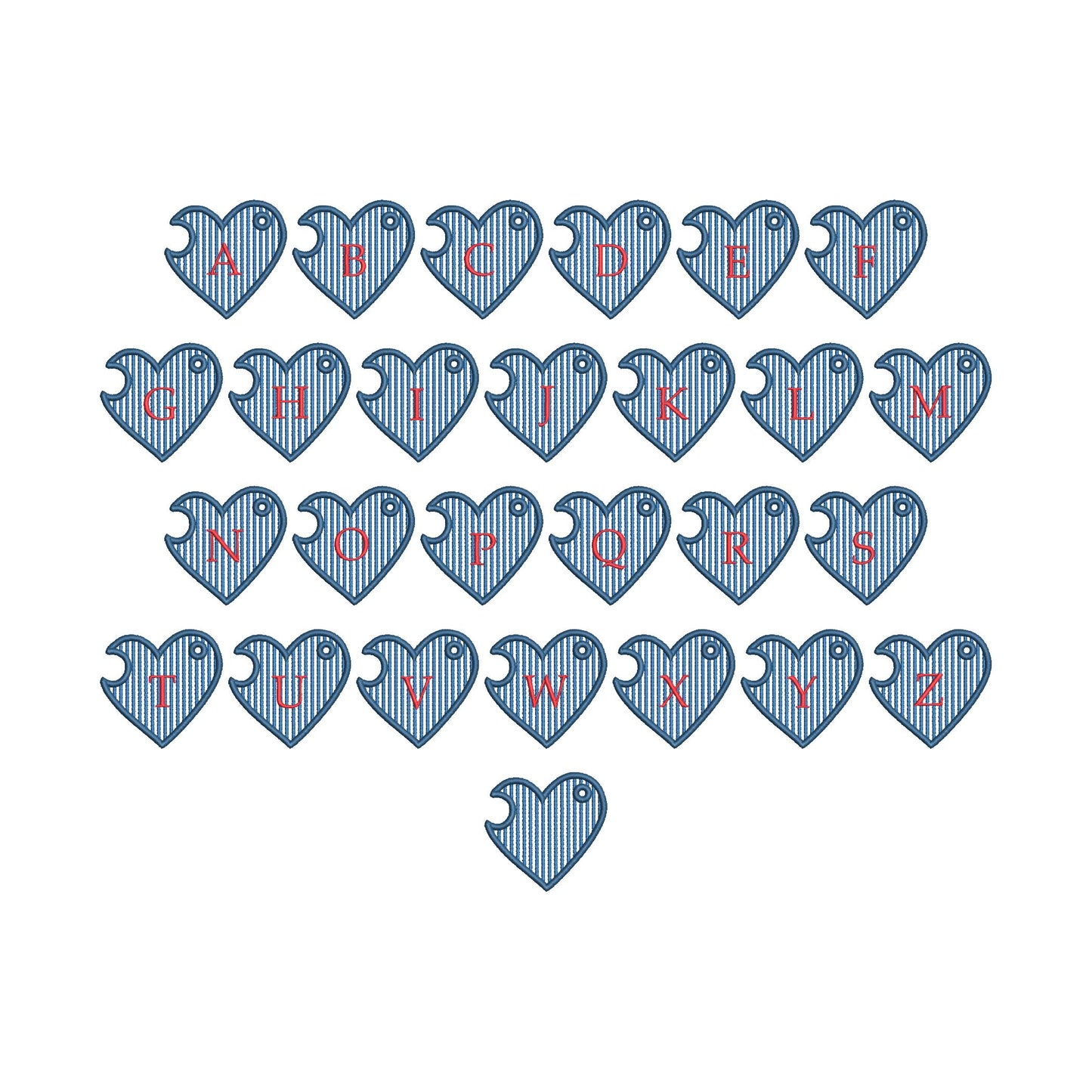 Split Heart Puzzle Bag Tag Charm